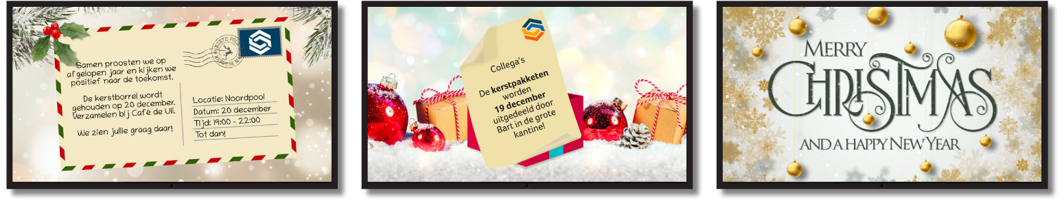 Drie Kerst content voorbeelden voor narrowcasting